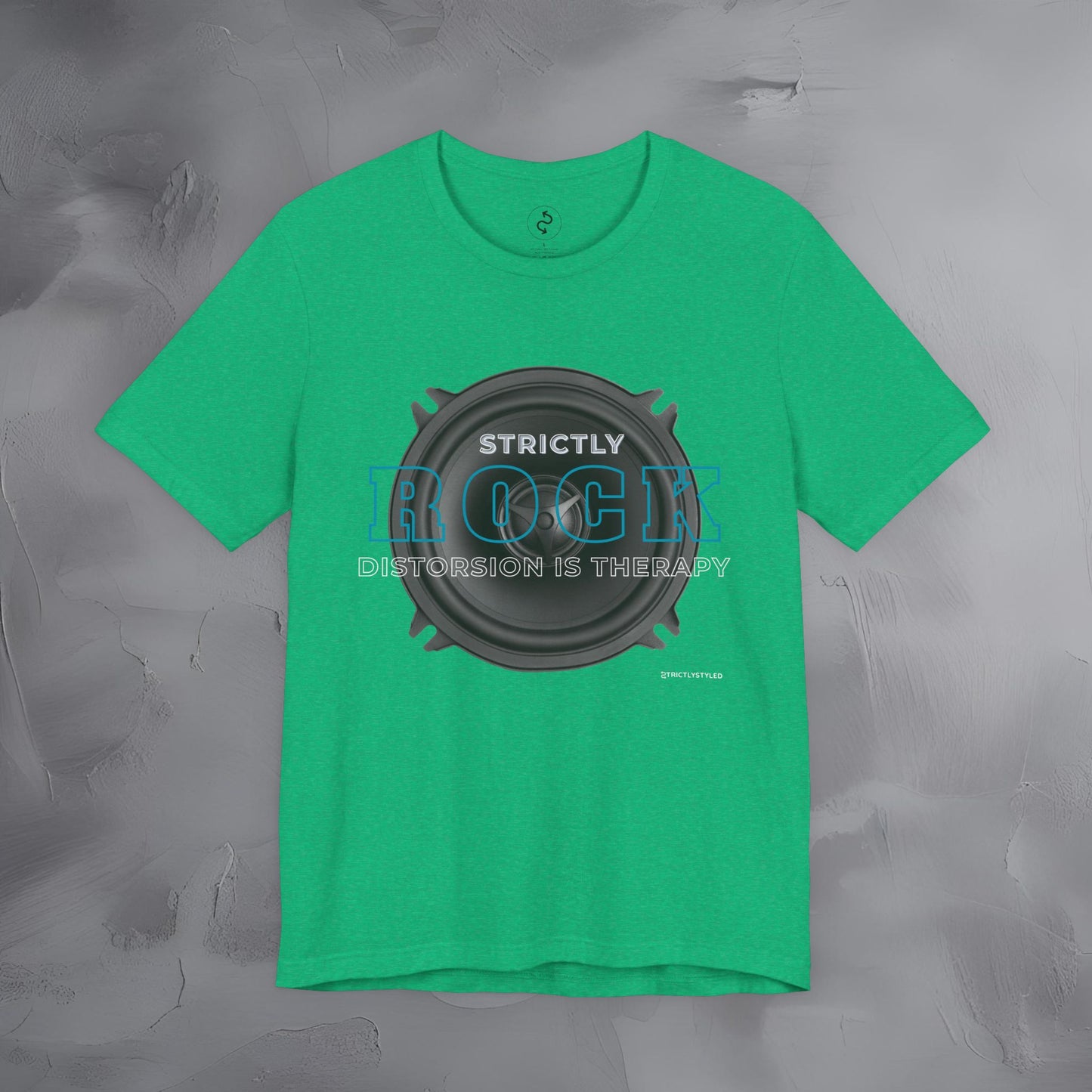 Strictly Rock T-Shirt – Guitar & Band Graphic Tee - Distortion Is Therapy
