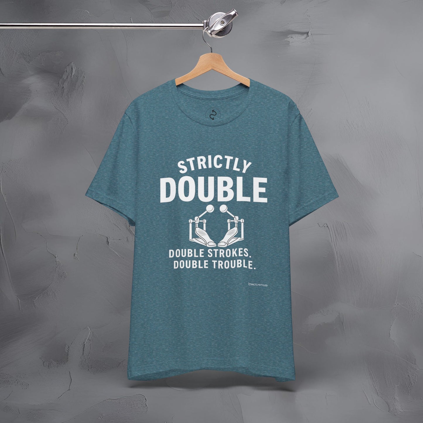 Strictly Double Stroke – Double Trouble Drummer T-Shirt
