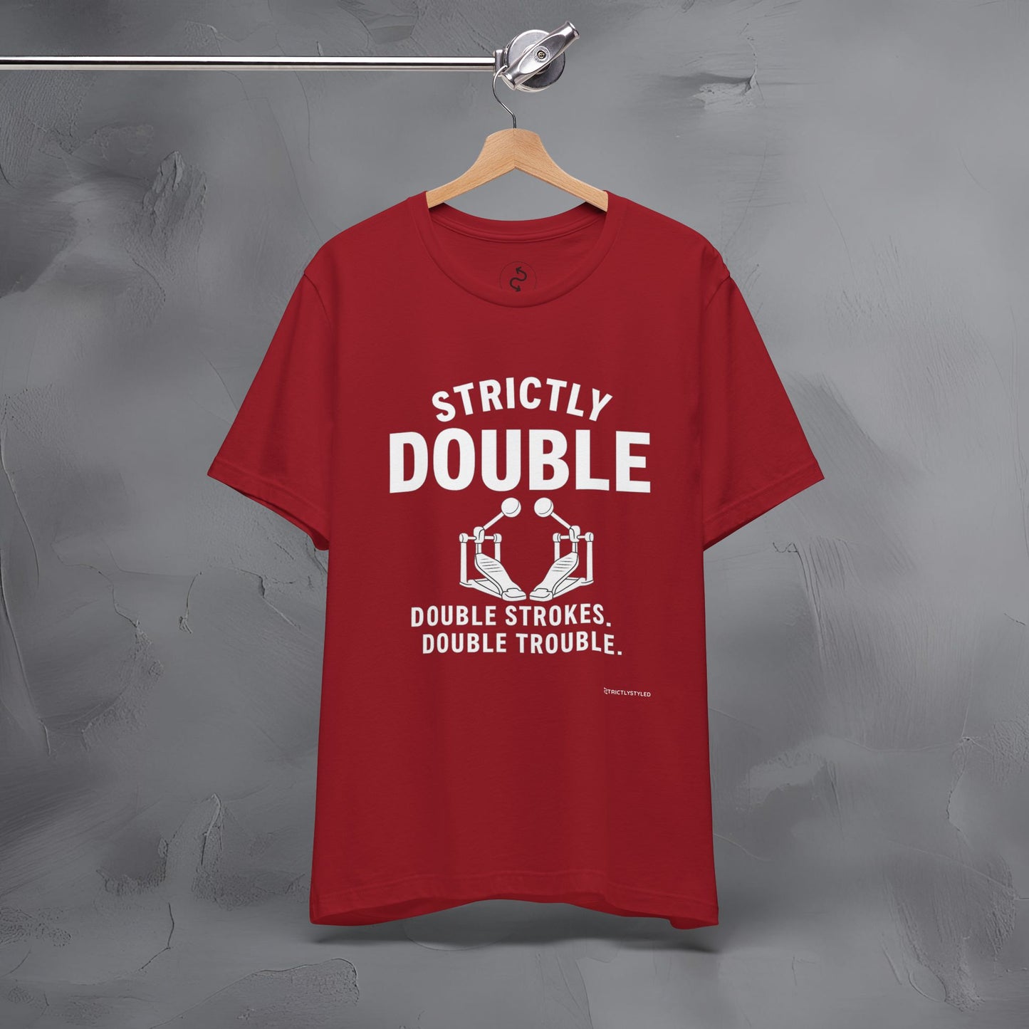 Strictly Double Stroke – Double Trouble Drummer T-Shirt