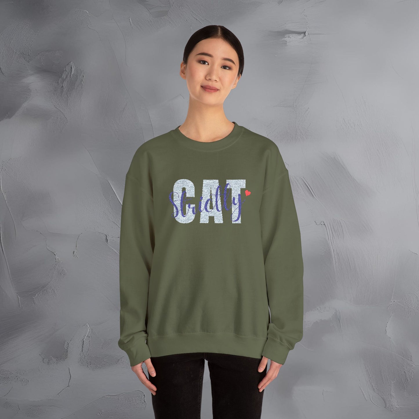 Strictly Cat - Embroidered Sweatshirt
