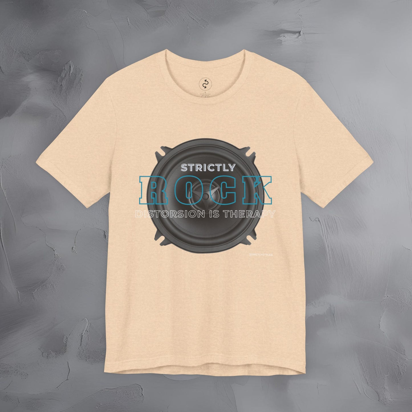 Strictly Rock T-Shirt – Guitar & Band Graphic Tee - Distortion Is Therapy