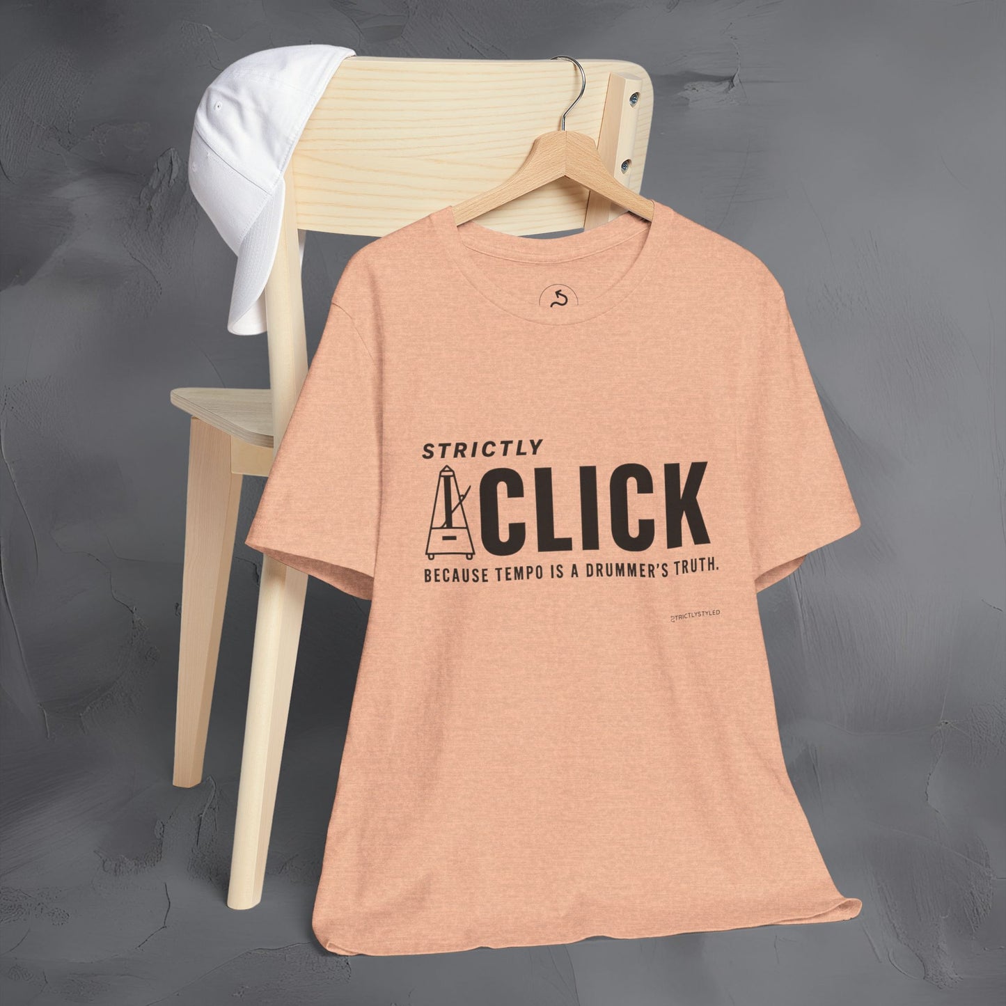 Strictly Click T-Shirt – Drum & Rhythm Graphic Tee - Tempo Is the Drummer’s Truth