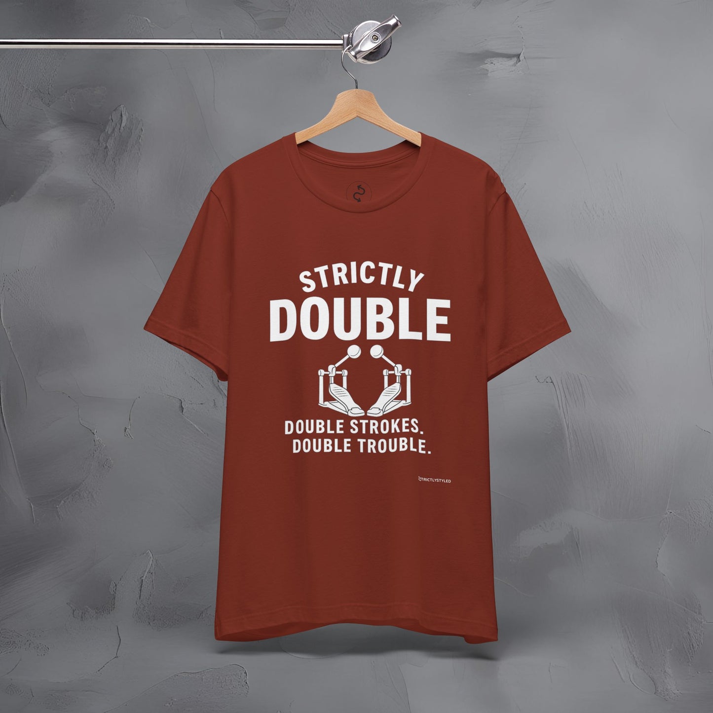 Strictly Double Stroke – Double Trouble Drummer T-Shirt