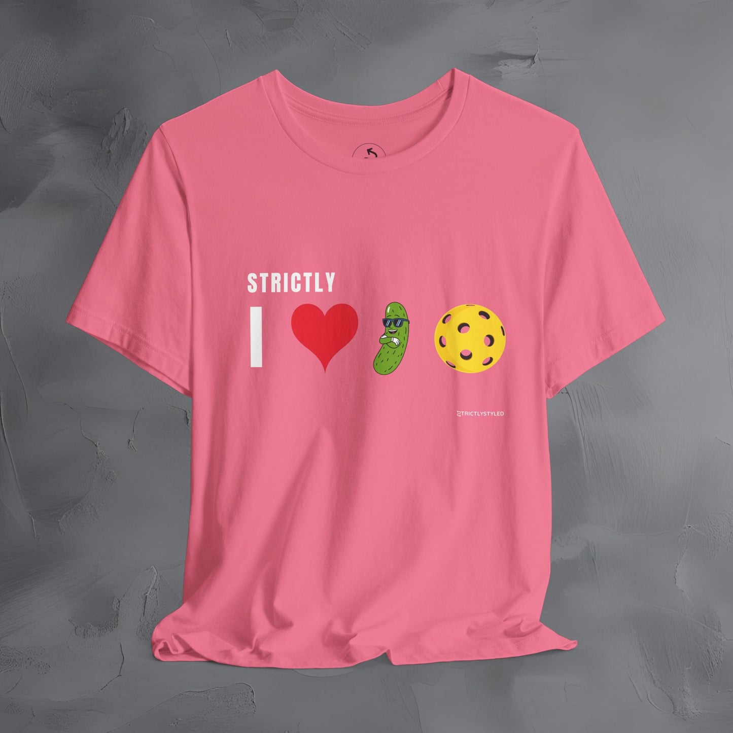 Strictly I Love Pickleball T-Shirt – Fun Pickle & Ball Graphic Tee