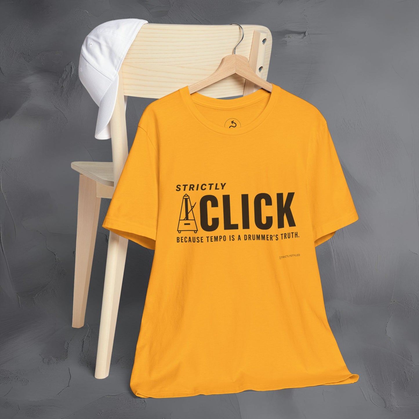 Strictly Click T-Shirt – Drum & Rhythm Graphic Tee - Tempo Is the Drummer’s Truth