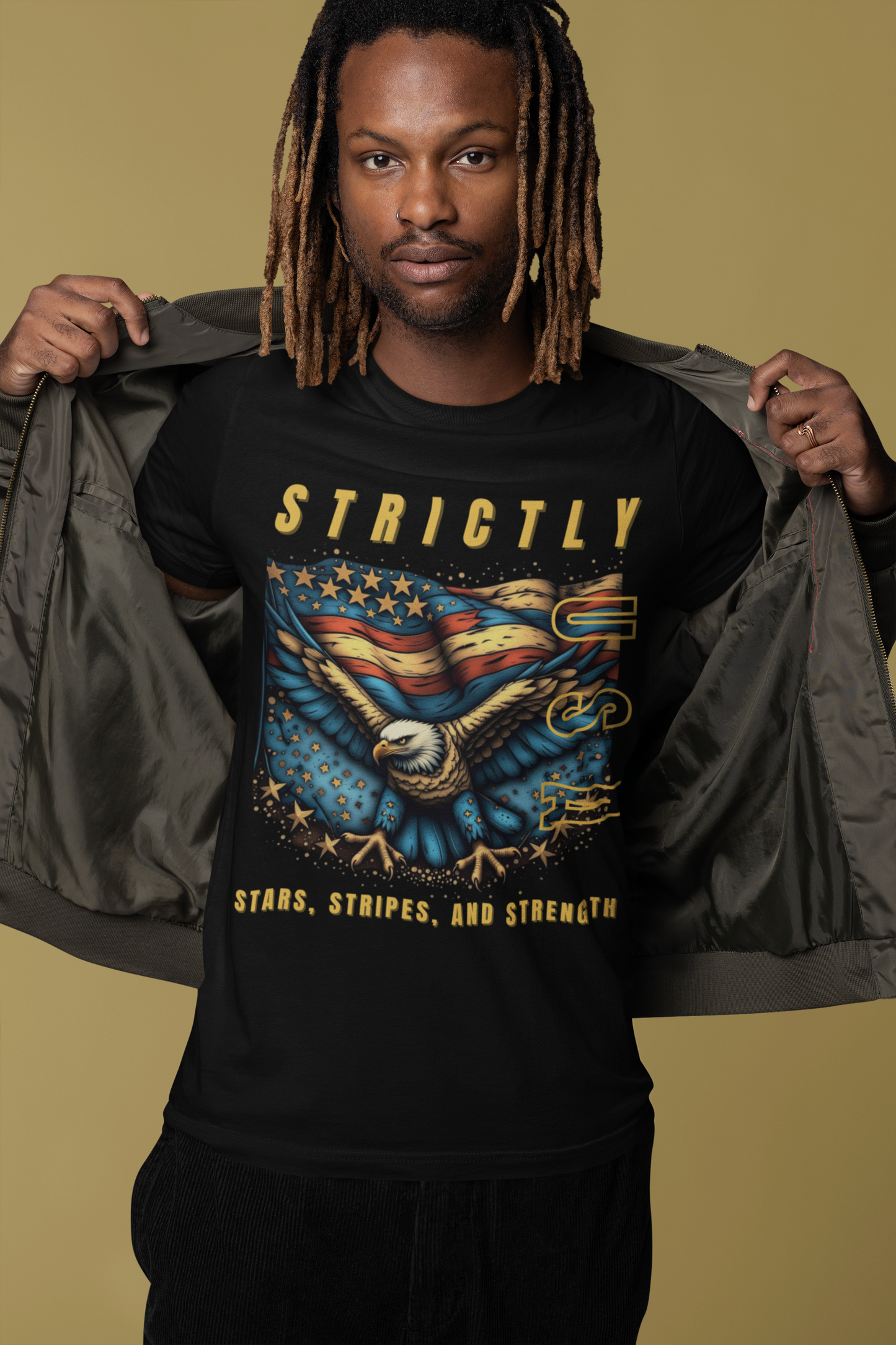 Strictly USA Stars, Stripes, and Strength Independence Day T-Shirt