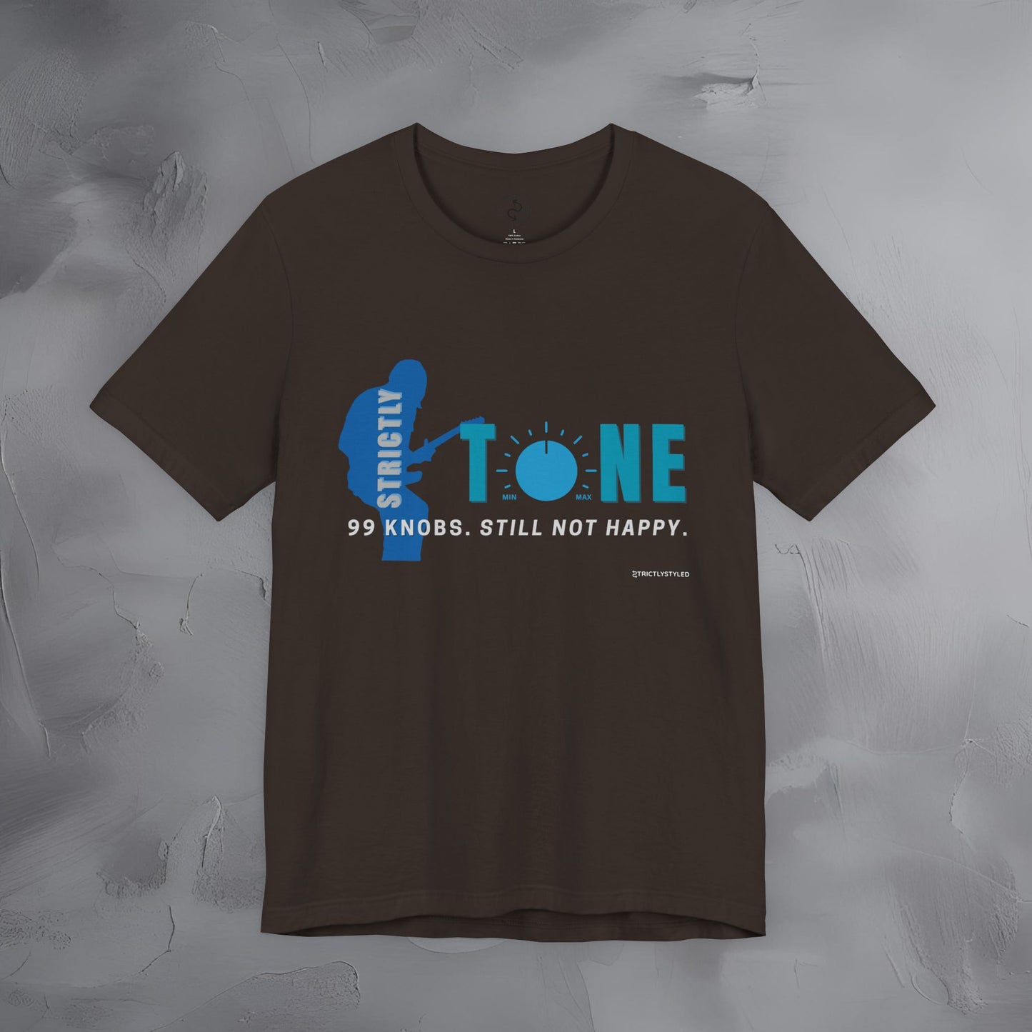 Strictly Tone Guitar T-Shirt – 99 Knobs Pedal & Amp Graphic Tee