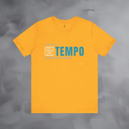Strictly Tempo T-Shirt – Drum & Rhythm Graphic Tee | Always Stays in Pocket