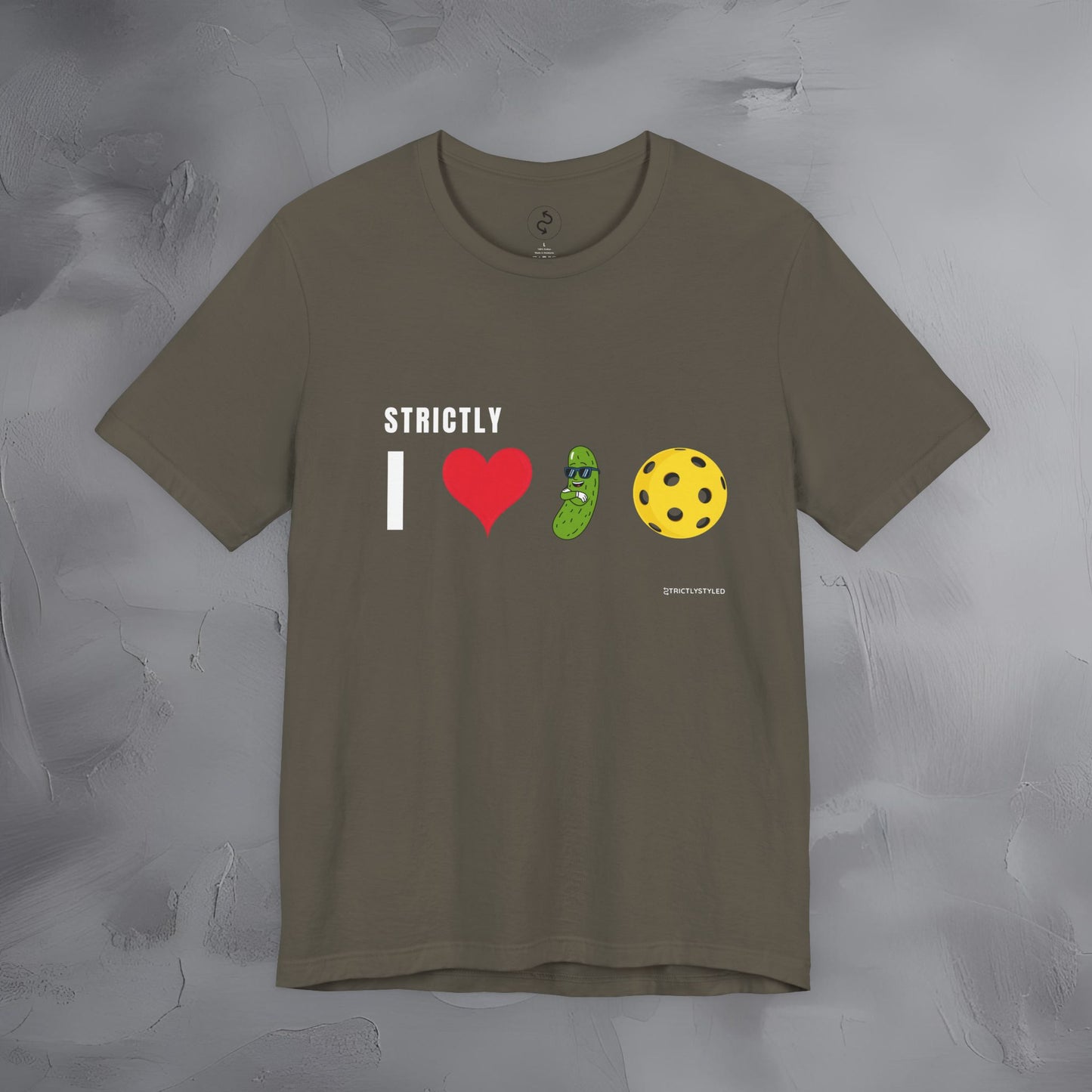 Strictly I Love Pickleball T-Shirt – Fun Pickle & Ball Graphic Tee