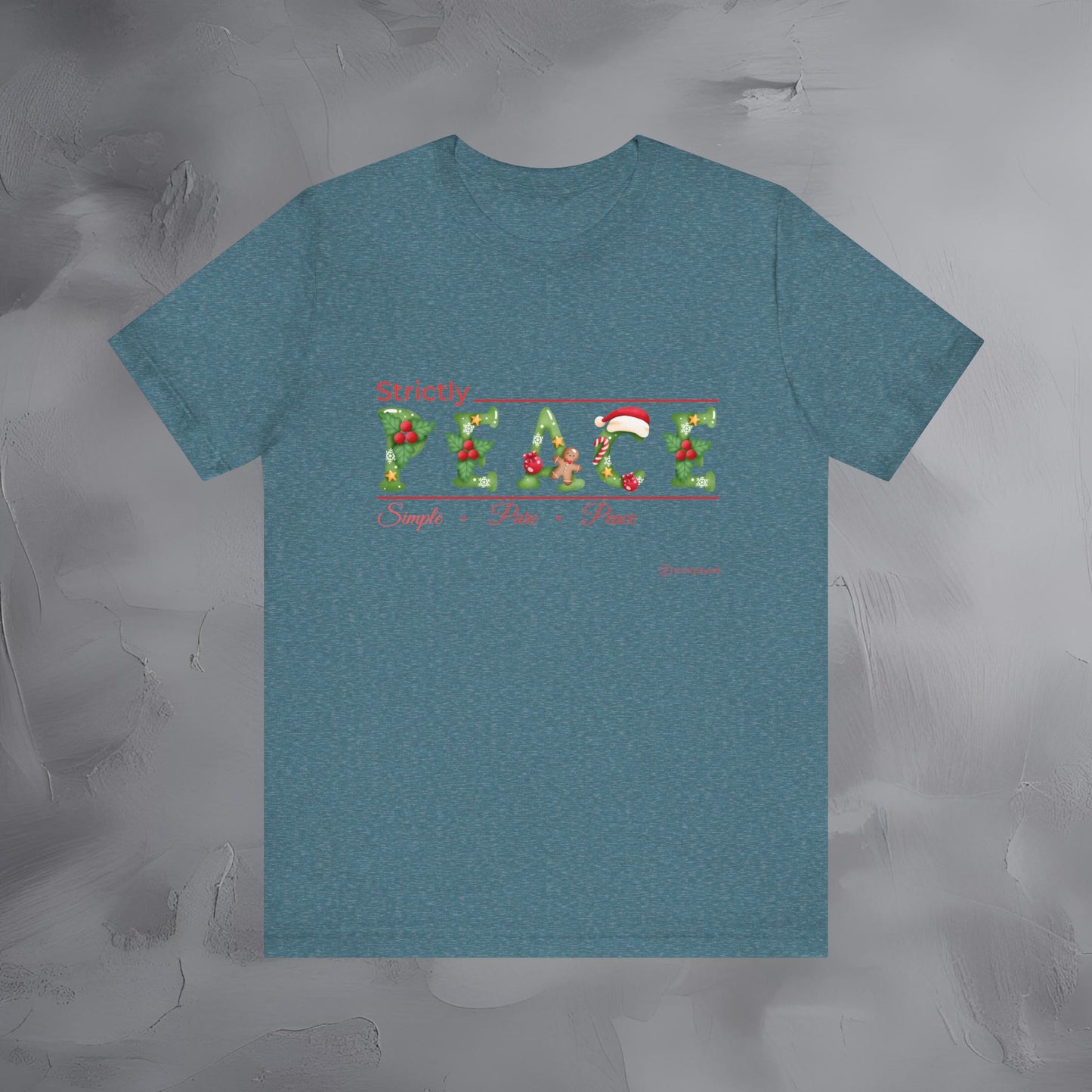 Strictly Peace – Simple • Pure • Peace - Minimal Holiday Shirt
