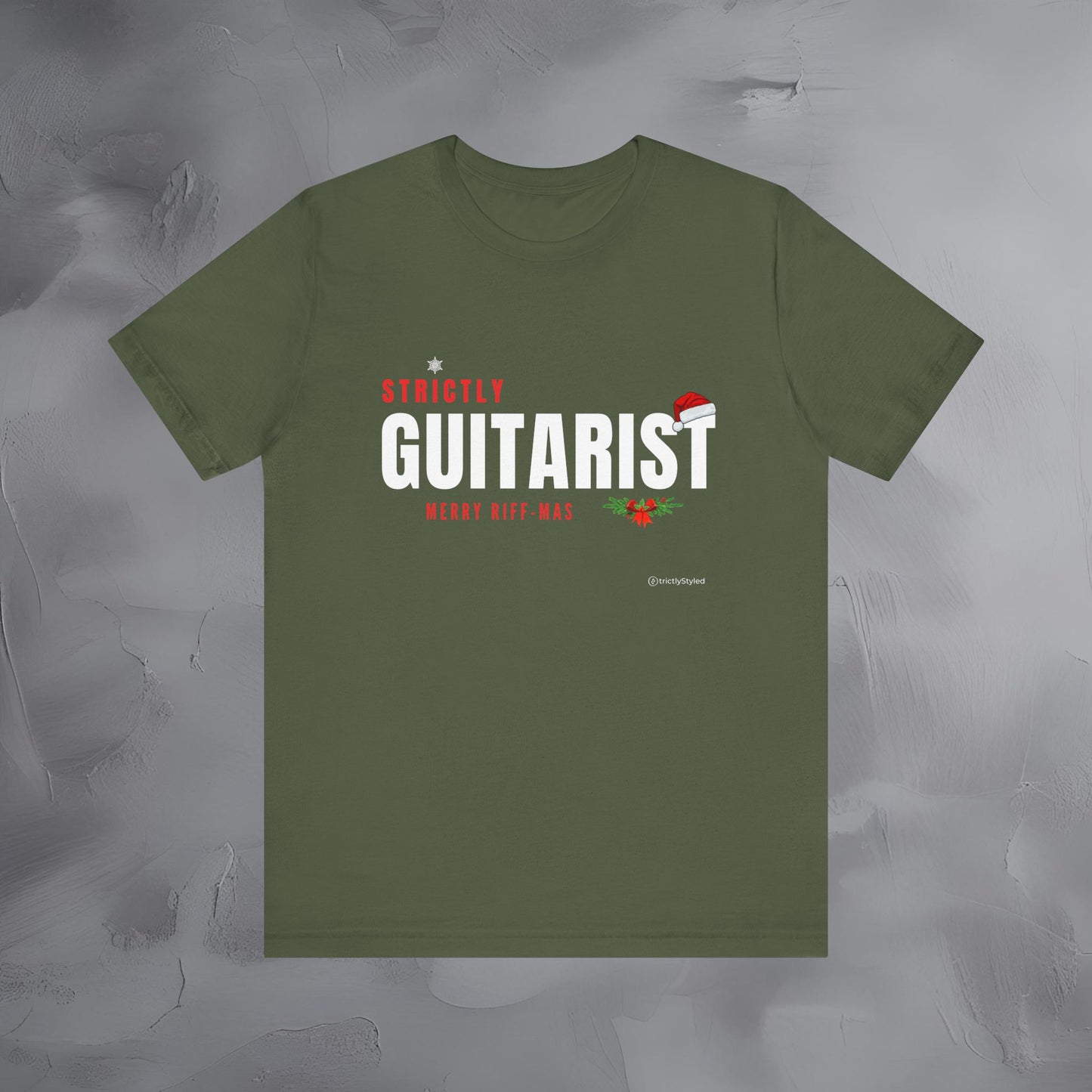 Strictly Guitar – Merry Riff-Mas - Funny Christmas Guitar Shirt