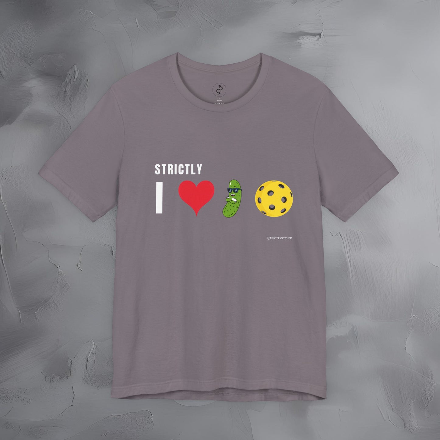 Strictly I Love Pickleball T-Shirt – Fun Pickle & Ball Graphic Tee