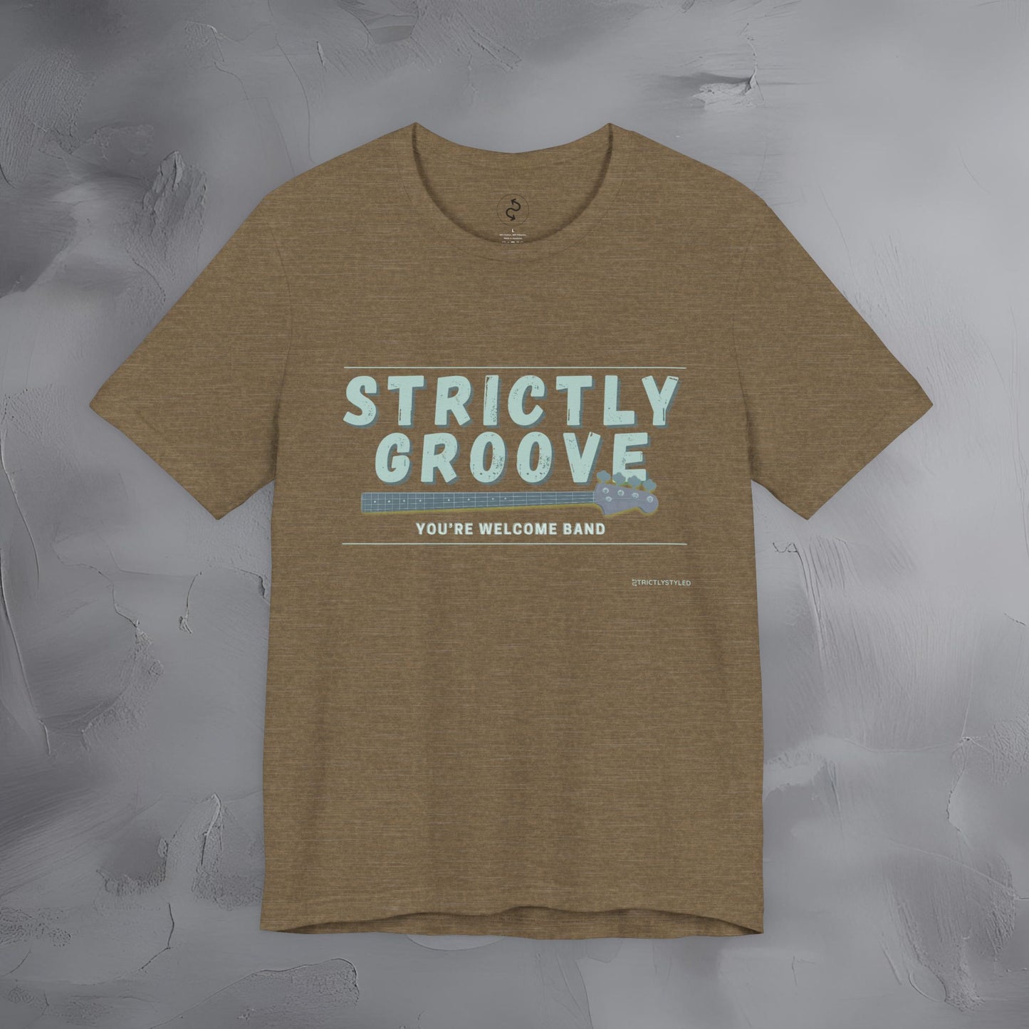 Strictly Groove T-Shirt – Bass Player Graphic Tee - You’re Welcome Band
