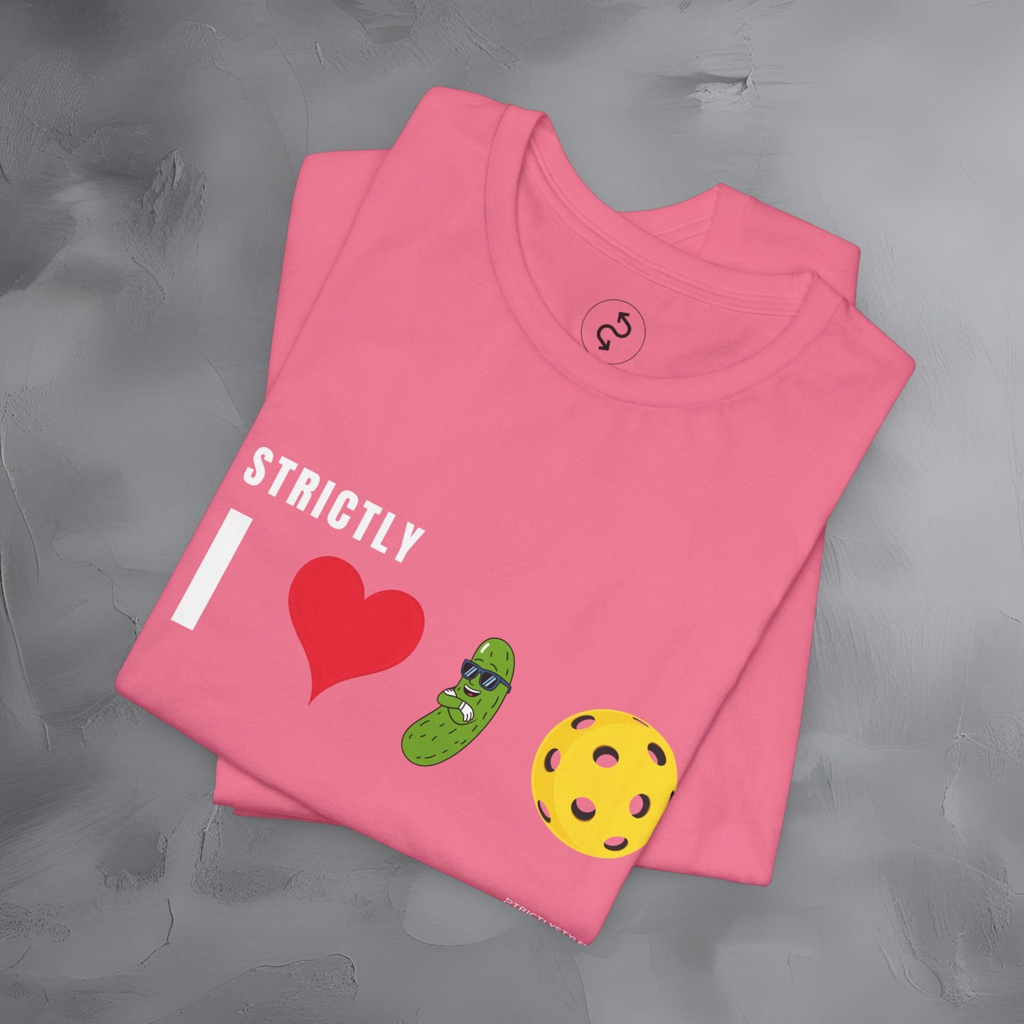Strictly I Love Pickleball T-Shirt – Fun Pickle & Ball Graphic Tee