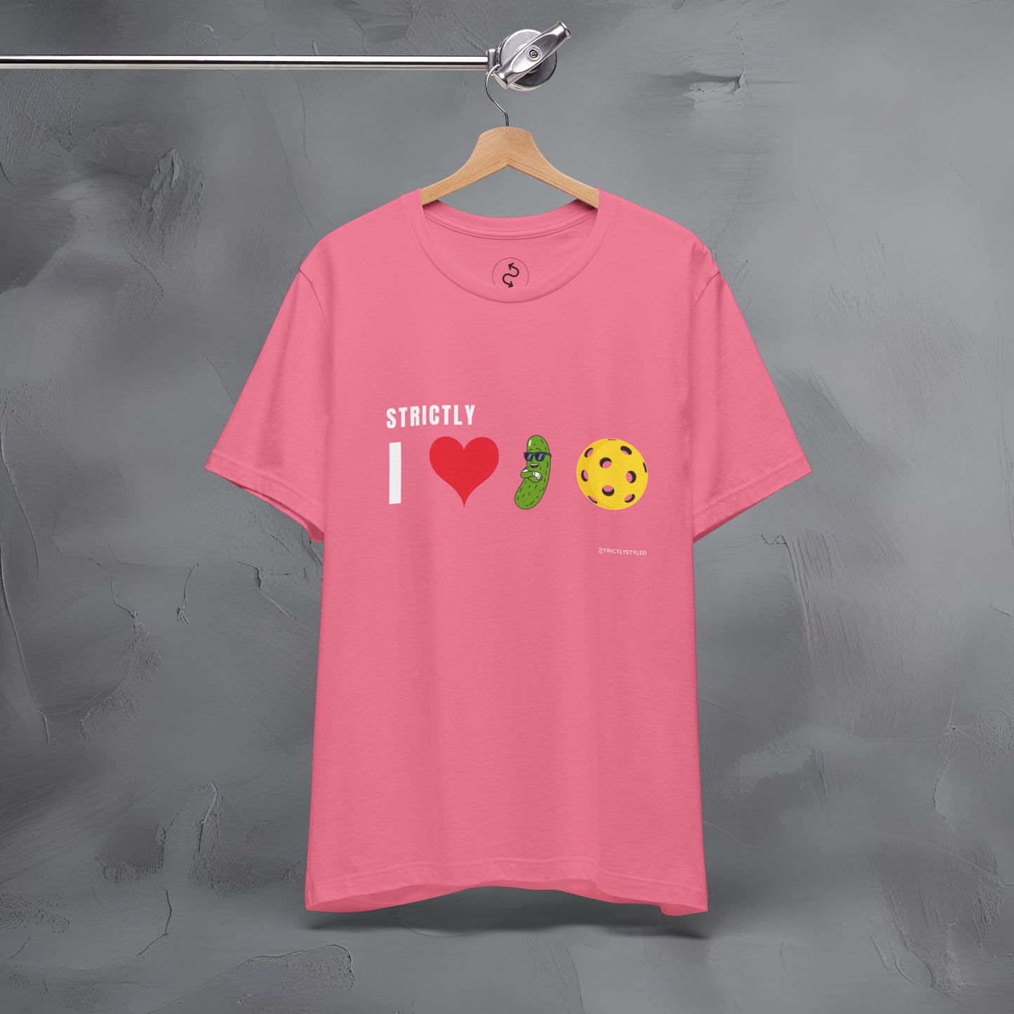 Strictly I Love Pickleball T-Shirt – Fun Pickle & Ball Graphic Tee
