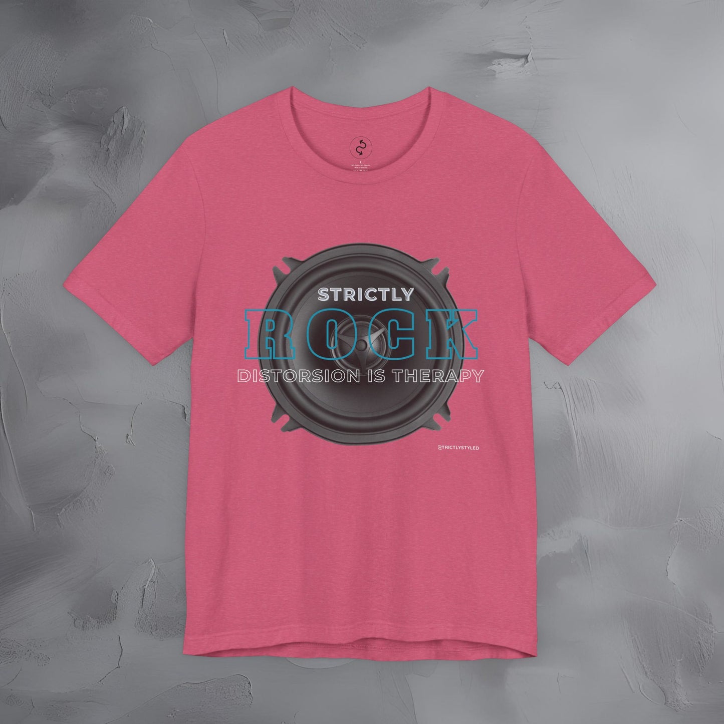 Strictly Rock T-Shirt – Guitar & Band Graphic Tee - Distortion Is Therapy