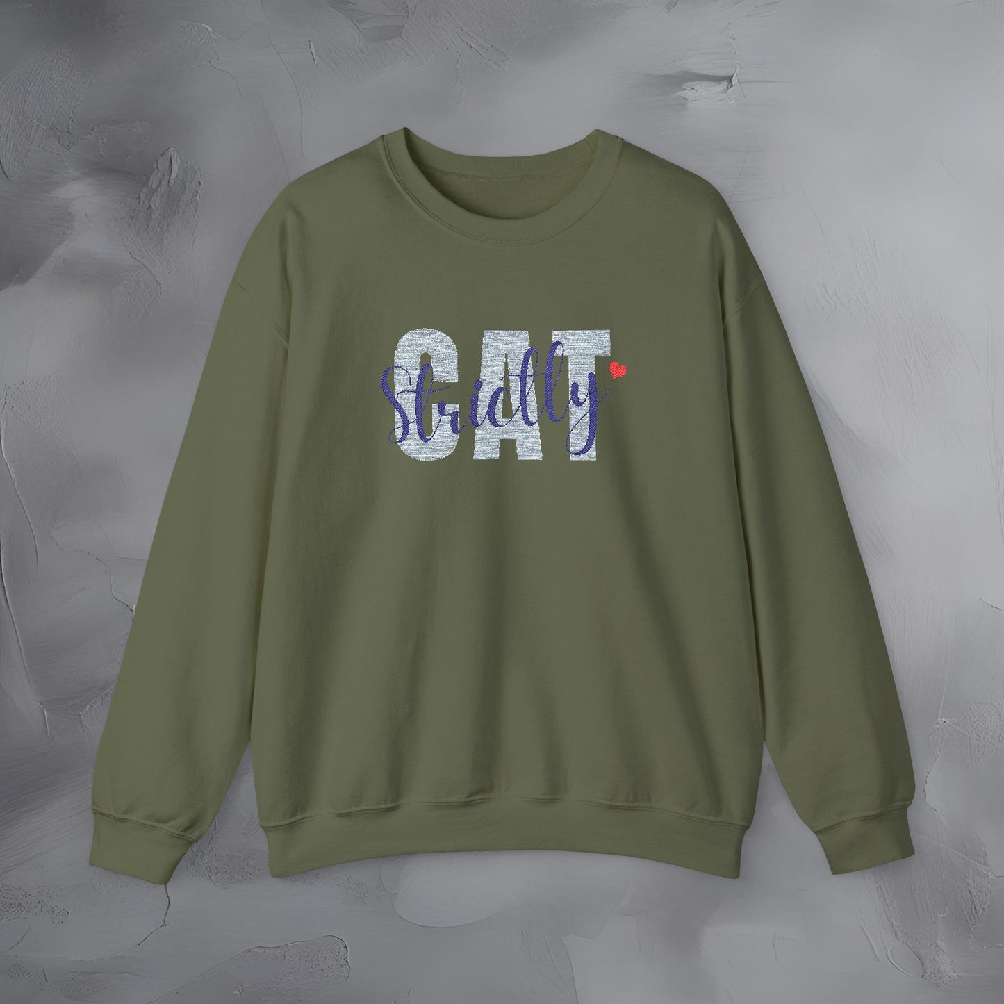 Strictly Cat - Embroidered Sweatshirt