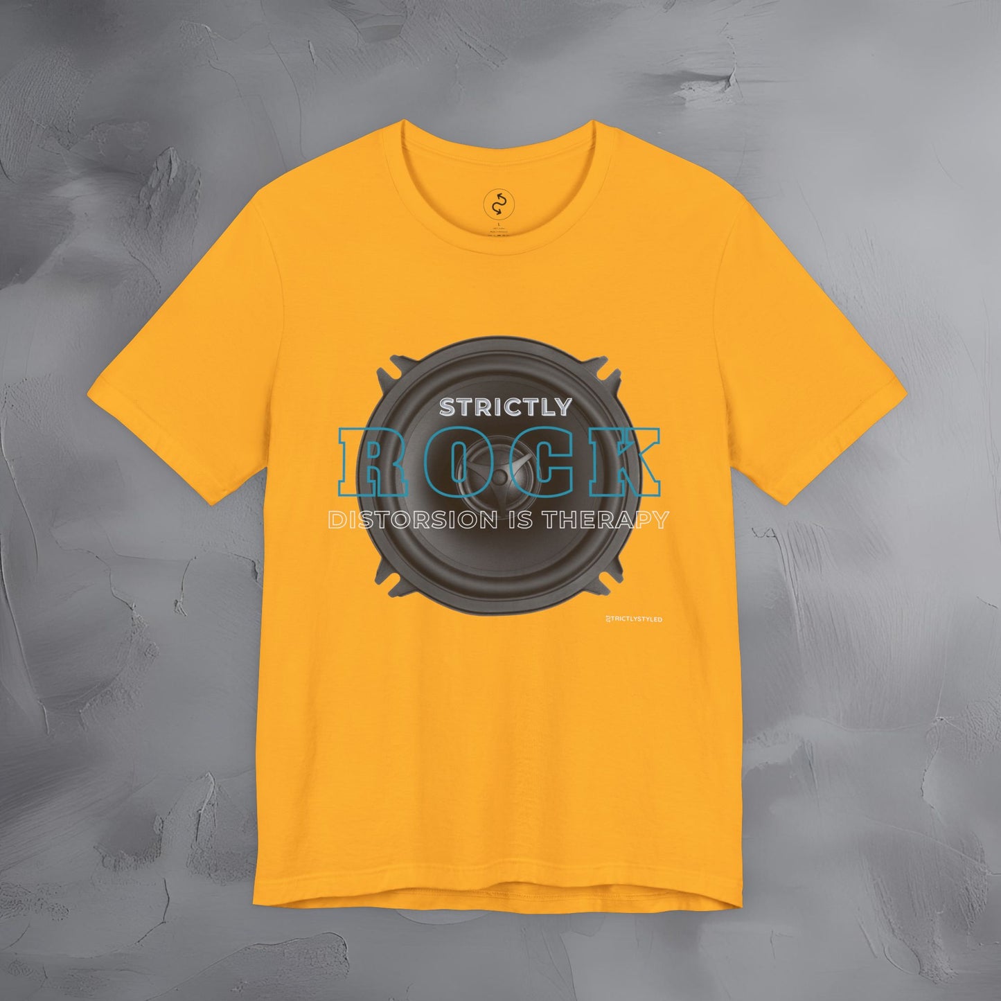 Strictly Rock T-Shirt – Guitar & Band Graphic Tee - Distortion Is Therapy