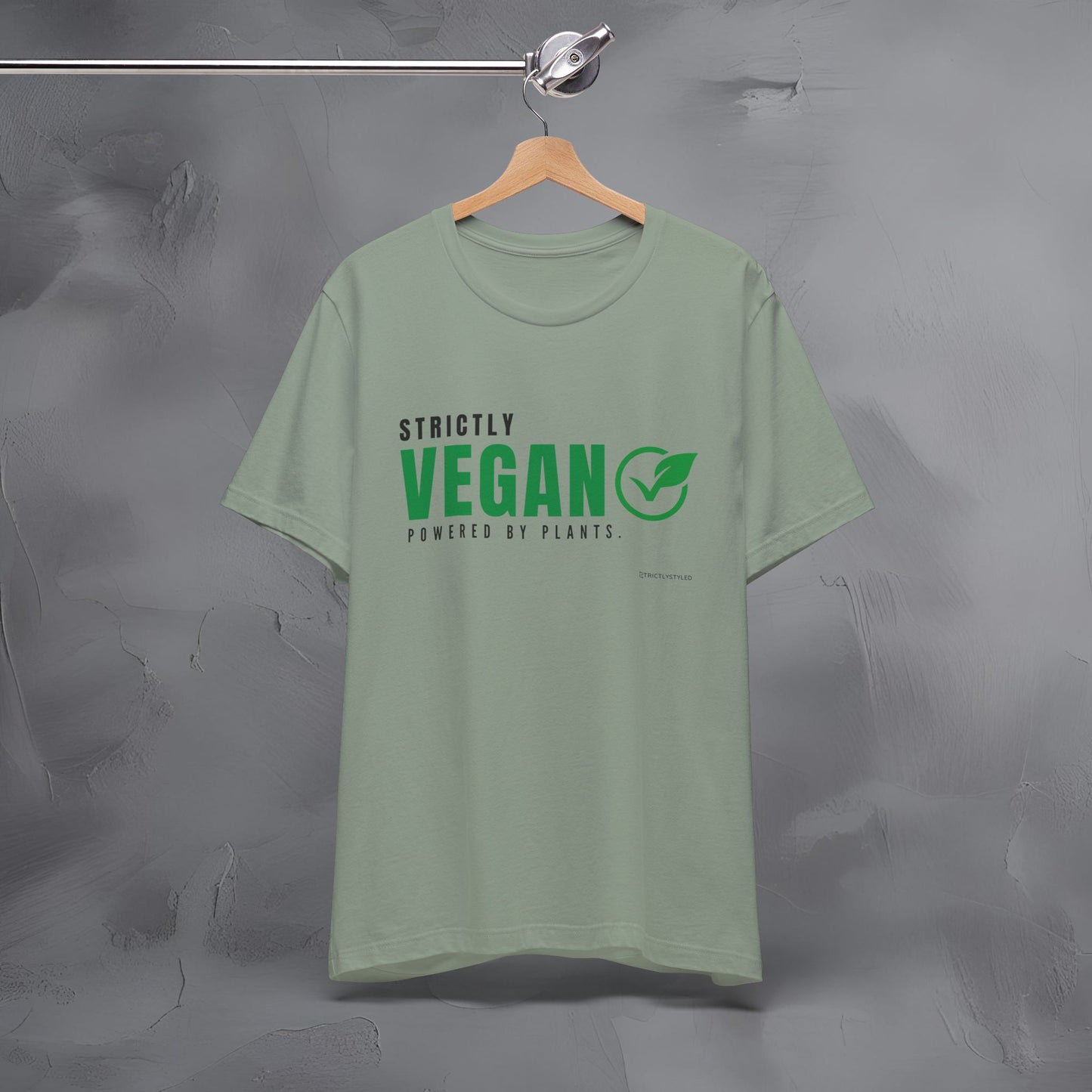 Strictly Vegan – Powered by Plants T-Shirt - Vegan Lifestyle Graphic Tee - Plant-Based Living Shirt