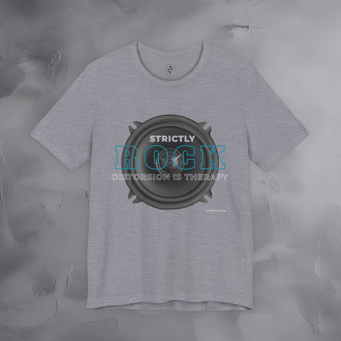 Strictly Rock T-Shirt – Guitar & Band Graphic Tee - Distortion Is Therapy