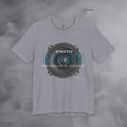 Strictly Rock T-Shirt – Guitar & Band Graphic Tee - Distortion Is Therapy