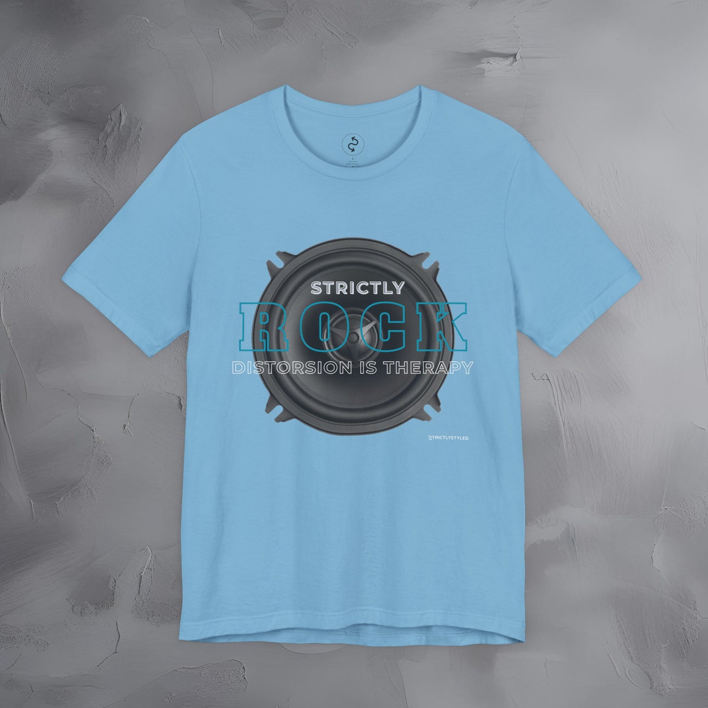 Strictly Rock T-Shirt – Guitar & Band Graphic Tee - Distortion Is Therapy