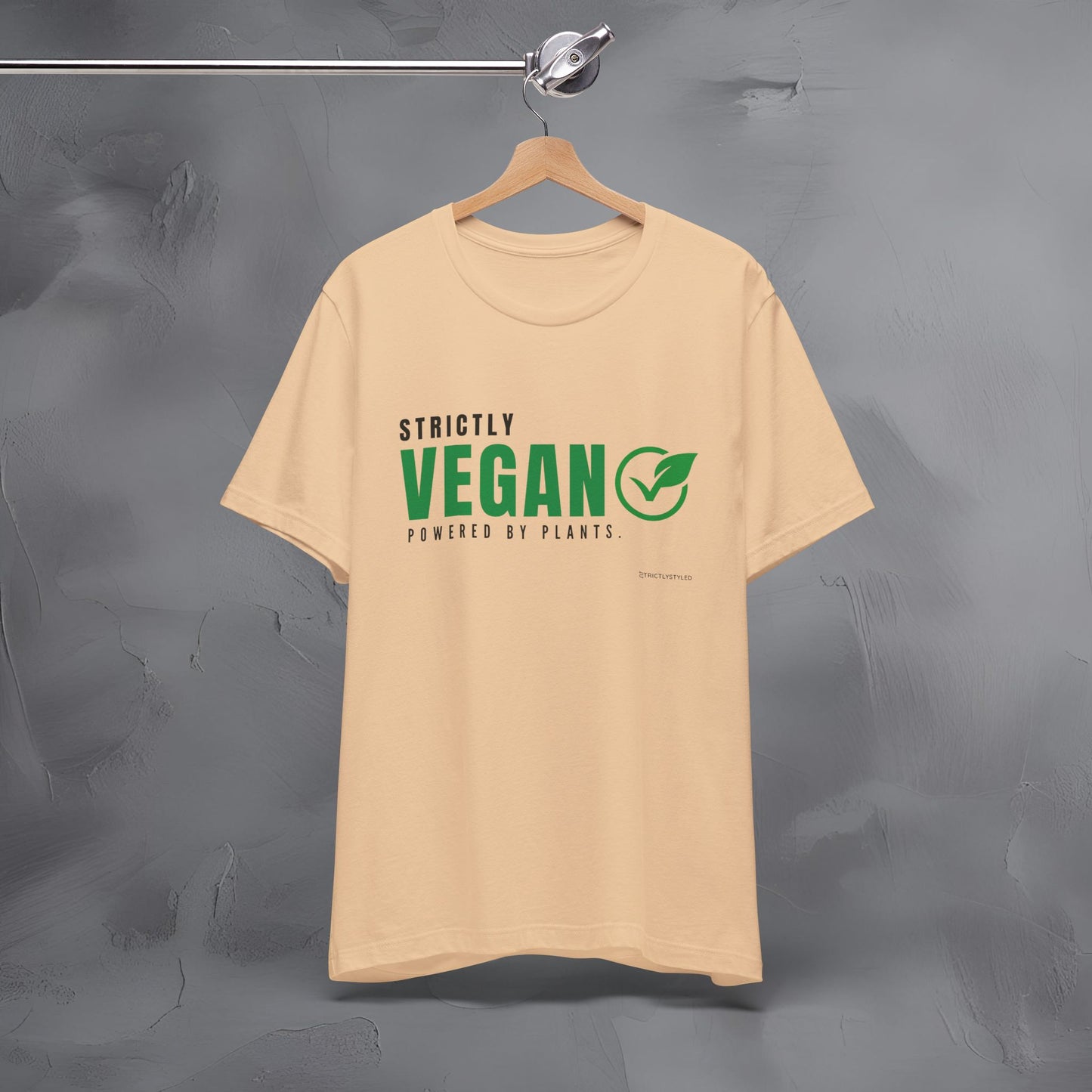 Strictly Vegan – Powered by Plants T-Shirt - Vegan Lifestyle Graphic Tee - Plant-Based Living Shirt