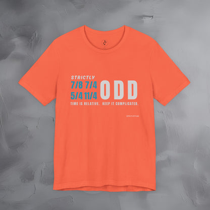 Strictly Odd T-Shirt – Drum & Rhythm Graphic Tee - Time Relative, Keep It Complicated