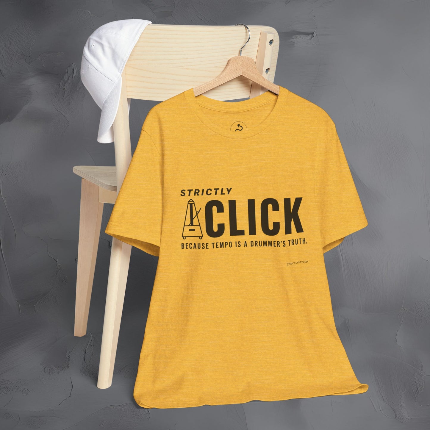 Strictly Click T-Shirt – Drum & Rhythm Graphic Tee - Tempo Is the Drummer’s Truth