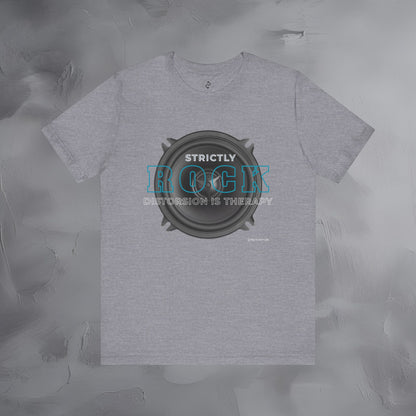 Strictly Rock T-Shirt – Guitar & Band Graphic Tee - Distortion Is Therapy