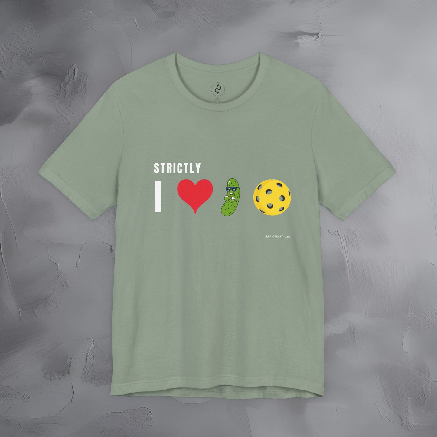 Strictly I Love Pickleball T-Shirt – Fun Pickle & Ball Graphic Tee