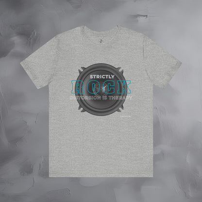Strictly Rock T-Shirt – Guitar & Band Graphic Tee - Distortion Is Therapy