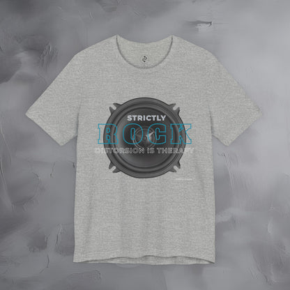 Strictly Rock T-Shirt – Guitar & Band Graphic Tee - Distortion Is Therapy