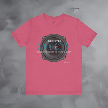 Strictly Rock T-Shirt – Guitar & Band Graphic Tee - Distortion Is Therapy