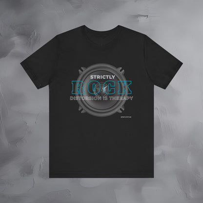 Strictly Rock T-Shirt – Guitar & Band Graphic Tee - Distortion Is Therapy