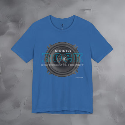 Strictly Rock T-Shirt – Guitar & Band Graphic Tee - Distortion Is Therapy