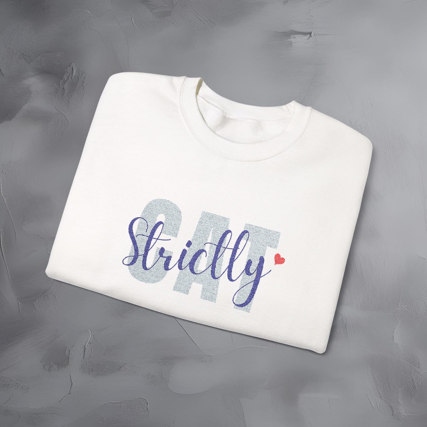 Strictly Cat - Embroidered Sweatshirt