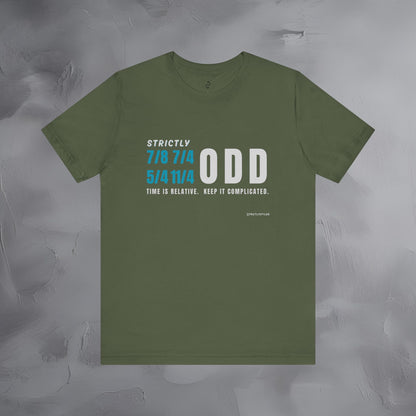 Strictly Odd T-Shirt – Drum & Rhythm Graphic Tee - Time Relative, Keep It Complicated