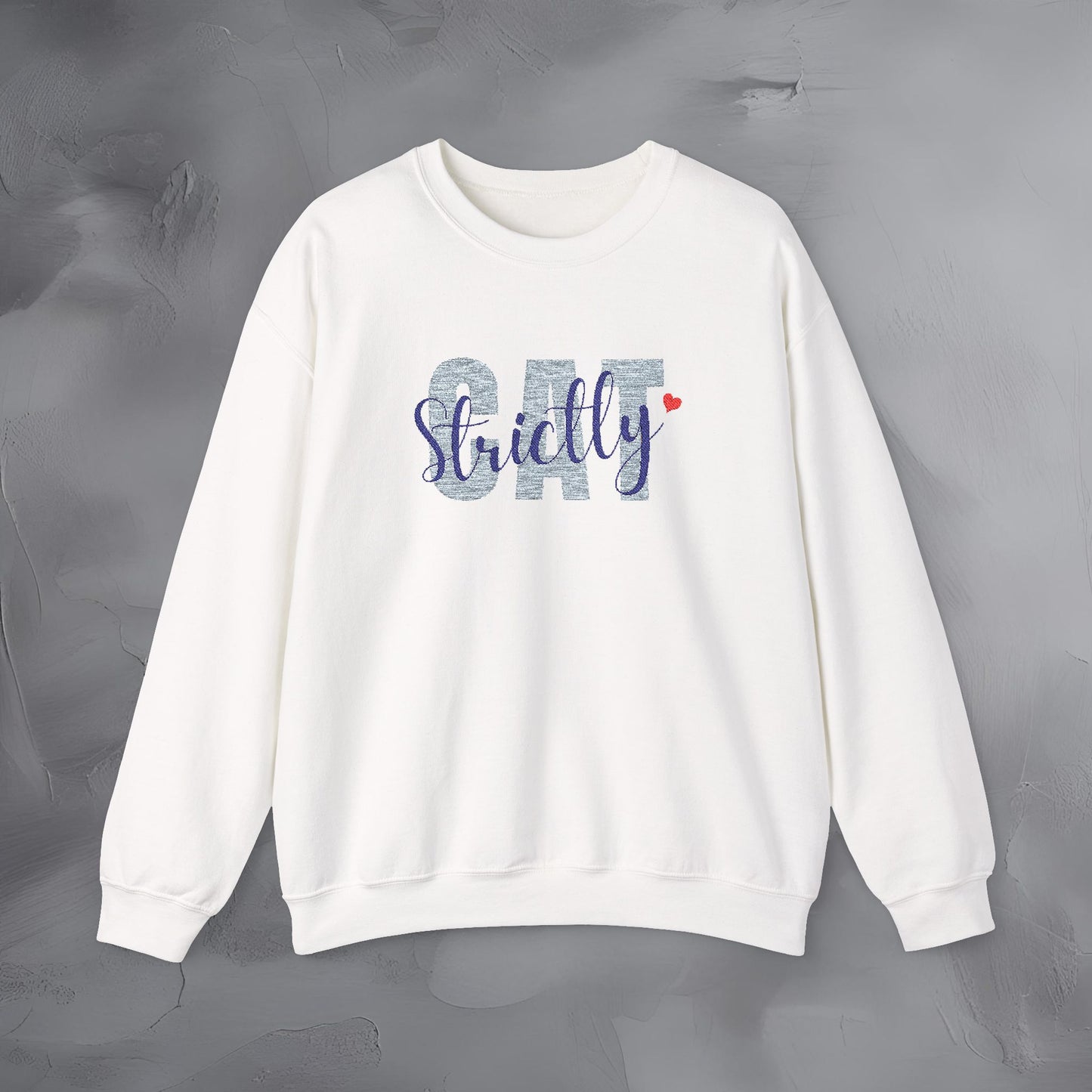 Strictly Cat - Embroidered Sweatshirt