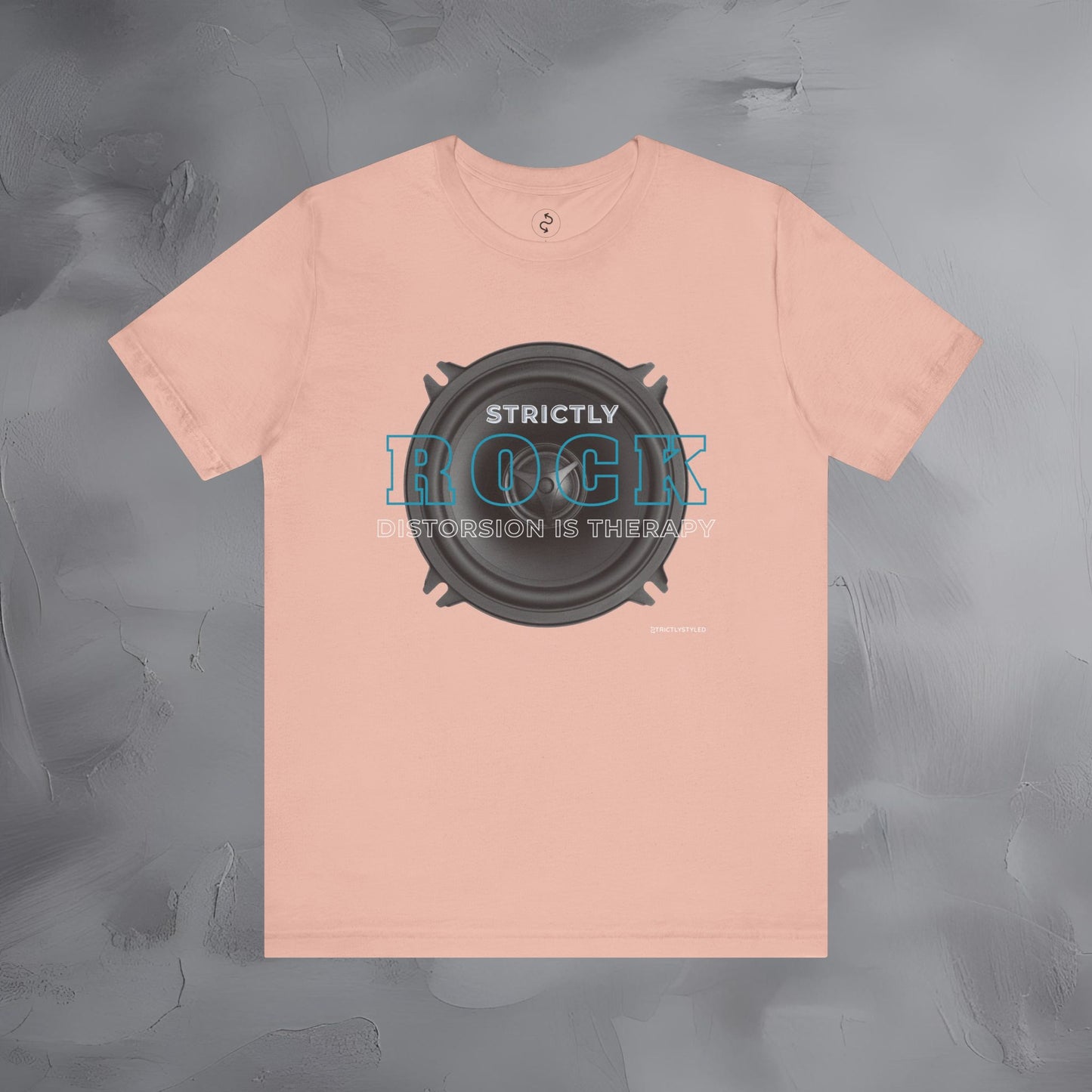 Strictly Rock T-Shirt – Guitar & Band Graphic Tee - Distortion Is Therapy