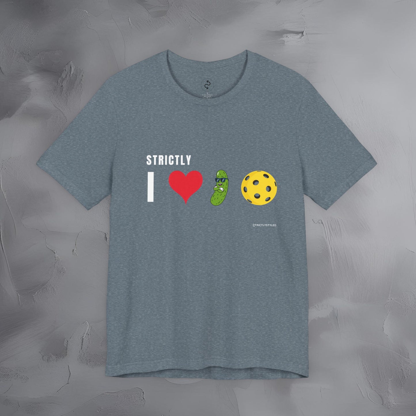 Strictly I Love Pickleball T-Shirt – Fun Pickle & Ball Graphic Tee