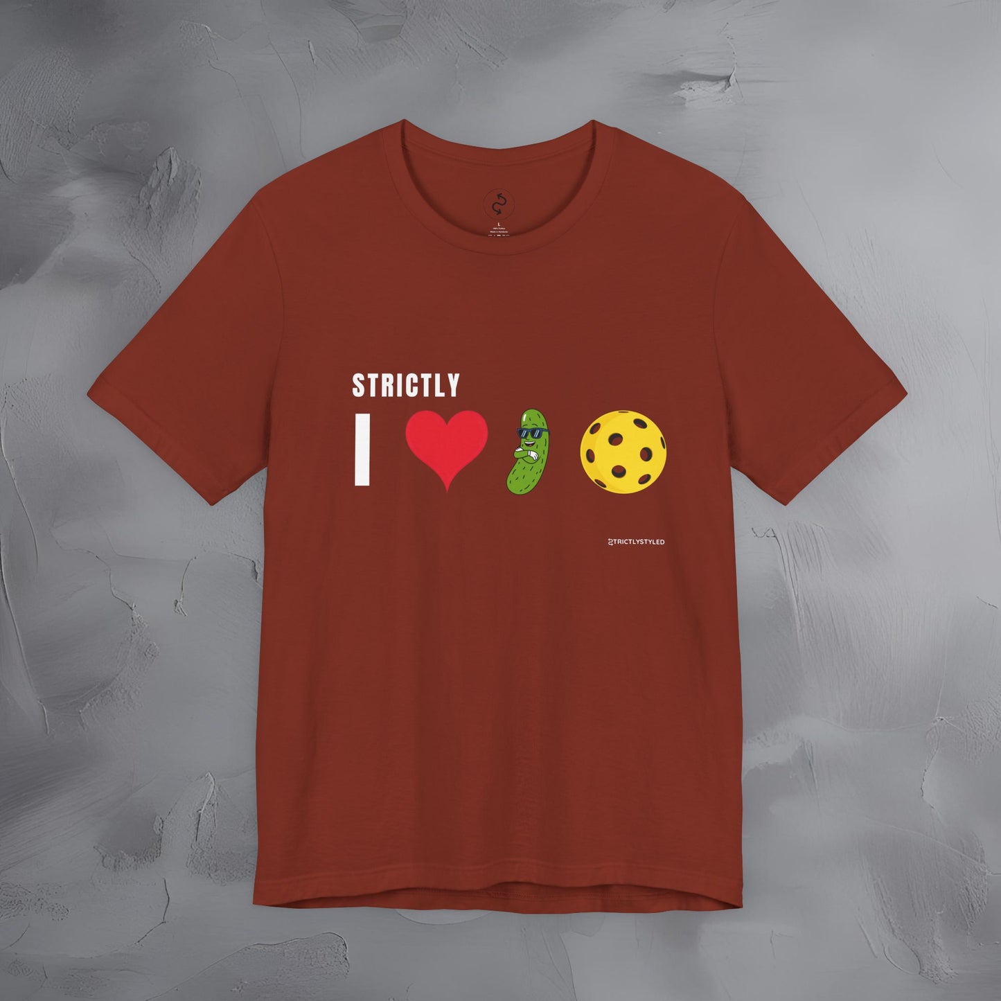 Strictly I Love Pickleball T-Shirt – Fun Pickle & Ball Graphic Tee