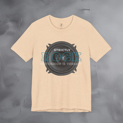 Strictly Rock T-Shirt – Guitar & Band Graphic Tee - Distortion Is Therapy
