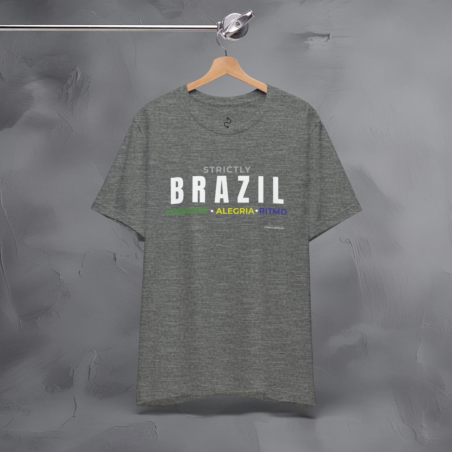 Strictly Brazil – Coragem, Alegria, Ritmo T-Shirt | Brazilian Culture Graphic Tee | Samba Carnival Lifestyle Shirt