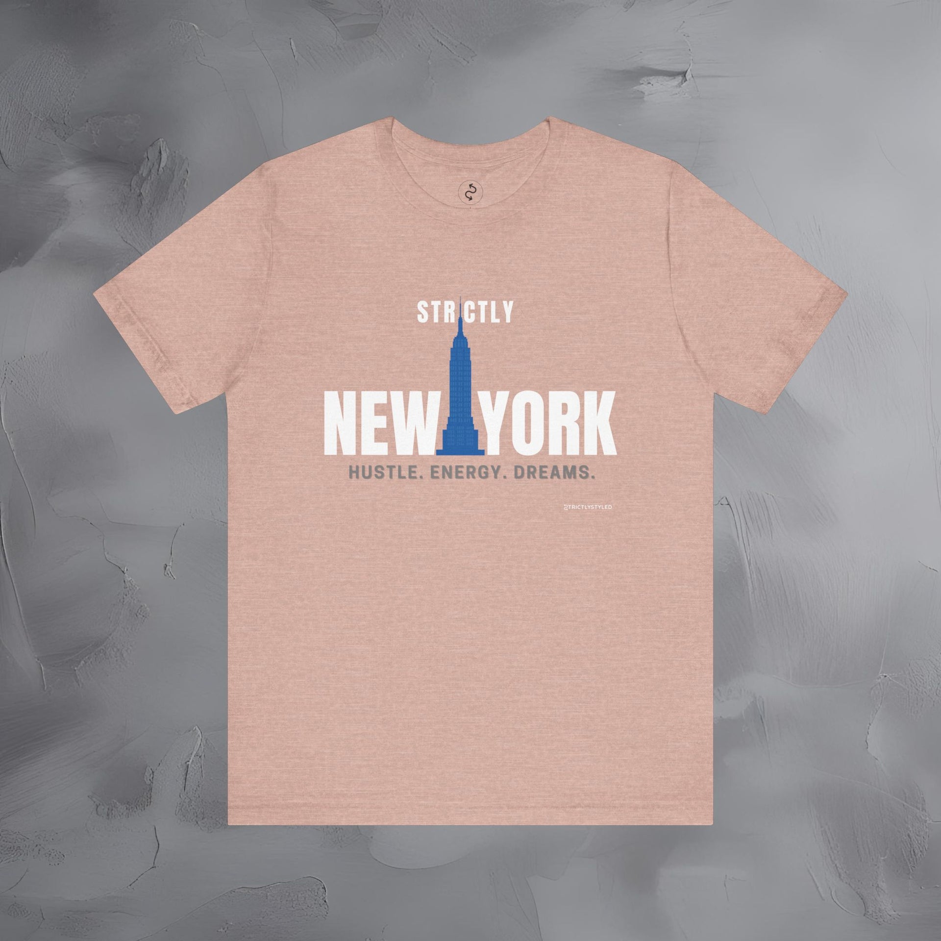 Strictly New York – Hustle, Energy, Dreams T-Shirt | NYC Streetwear Graphic Tee | Modern City Lifestyle Shirt
