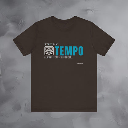 Strictly Tempo T-Shirt – Drum & Rhythm Graphic Tee | Always Stays in Pocket