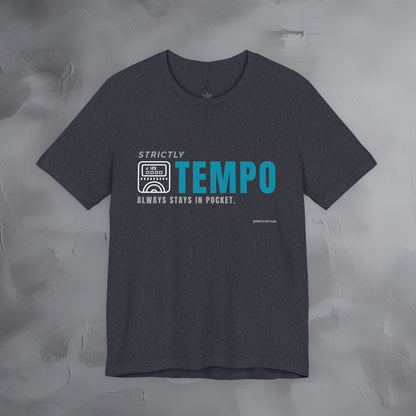 Strictly Tempo T-Shirt – Drum & Rhythm Graphic Tee | Always Stays in Pocket