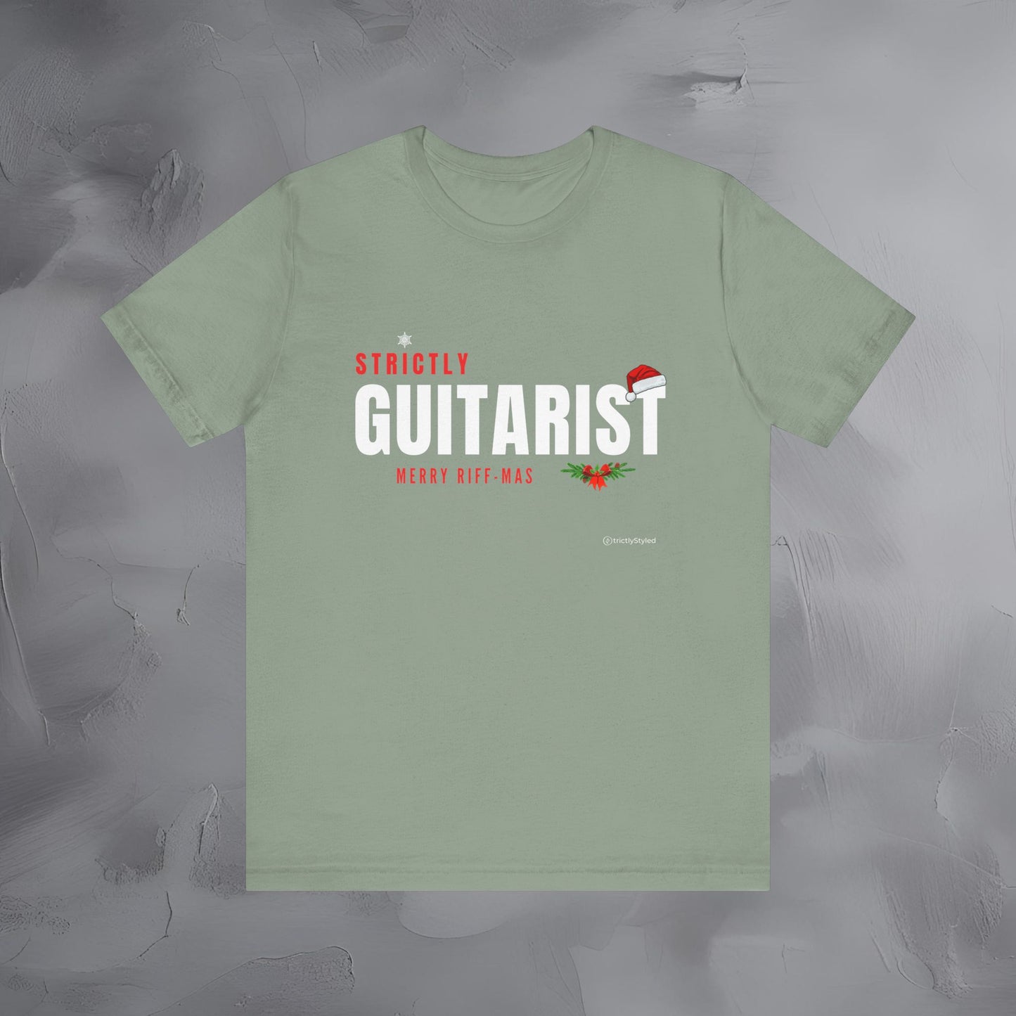 Strictly Guitar – Merry Riff-Mas - Funny Christmas Guitar Shirt