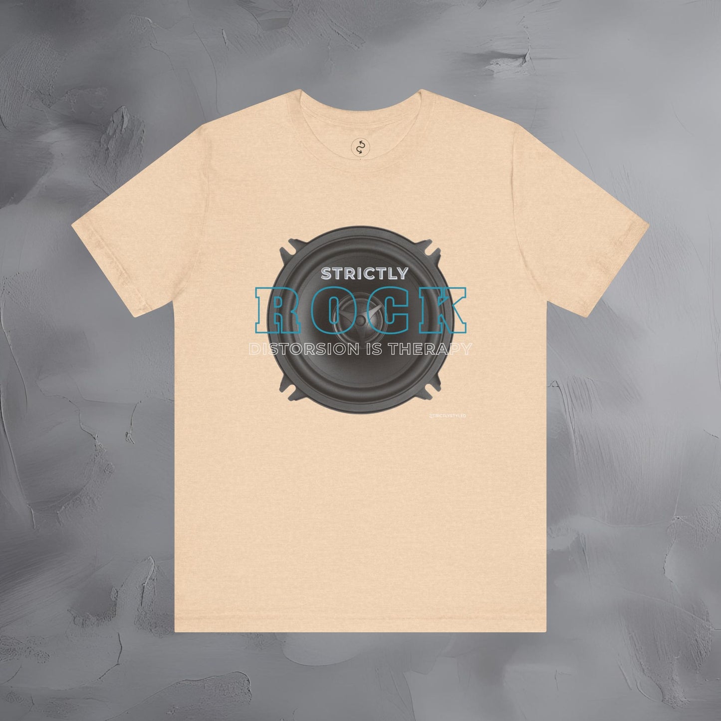 Strictly Rock T-Shirt – Guitar & Band Graphic Tee - Distortion Is Therapy