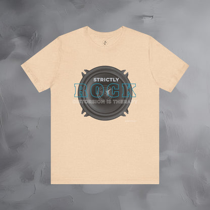 Strictly Rock T-Shirt – Guitar & Band Graphic Tee - Distortion Is Therapy